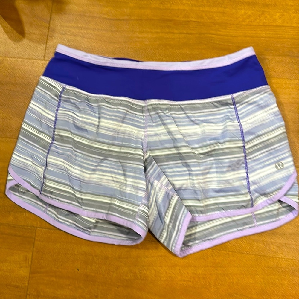 Lululemon Purple Stripe Shorts - Size 4